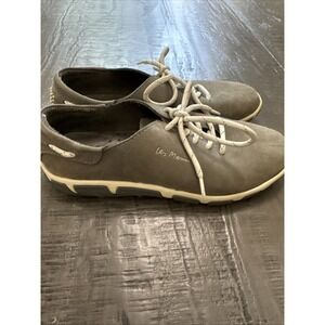 TBS Les Marinieres Grey Nubuck Leather Boat Shoes Globetrotter Sole Womens 39